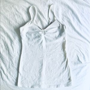Lululemon White Ballet V Yoga Tank Top 6